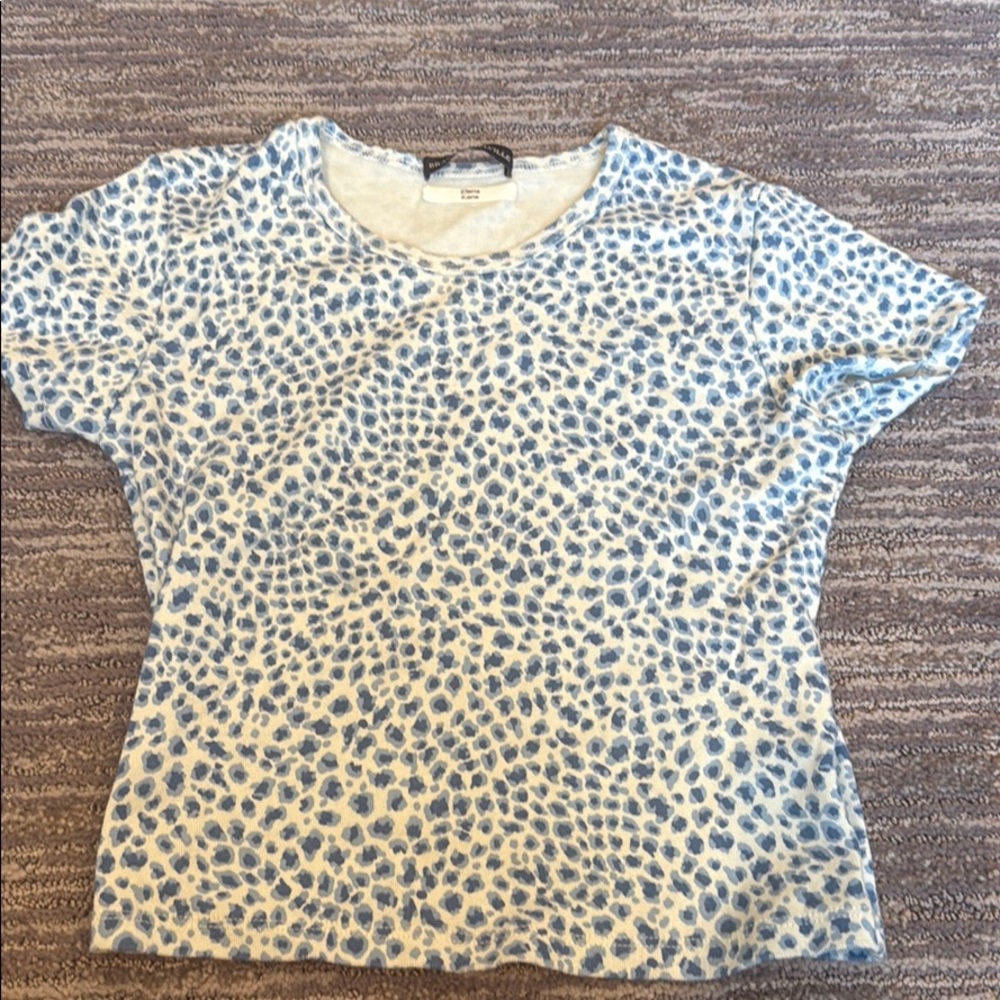 Blue leopard brandy Melville t-shirt